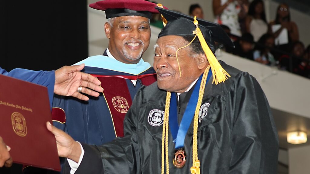 79-year-old college graduate was inspired by a campus tragedy : NPR