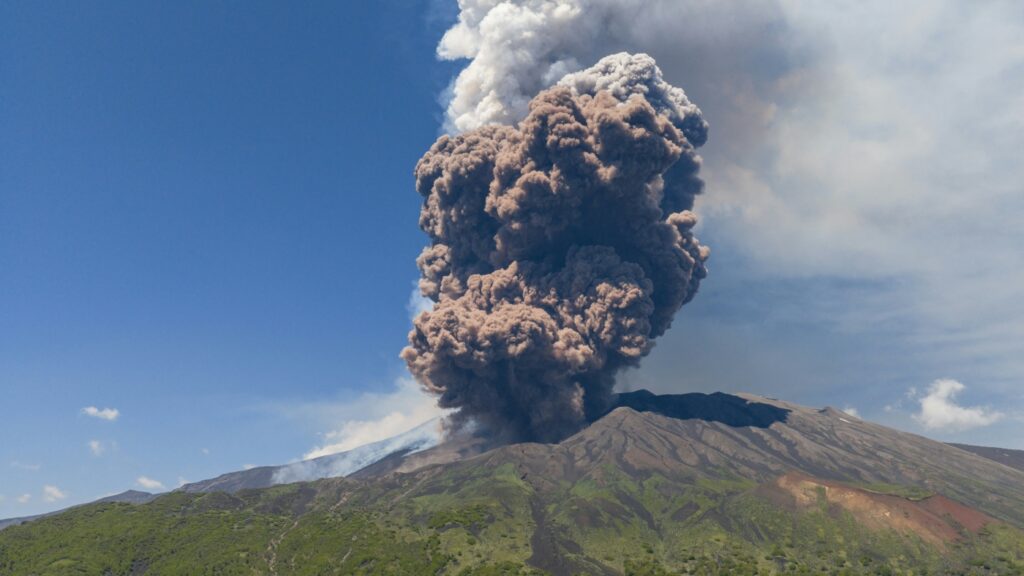 Italy's Mount Etna erupts, shooting a massive ash cloud into the sky : NPR