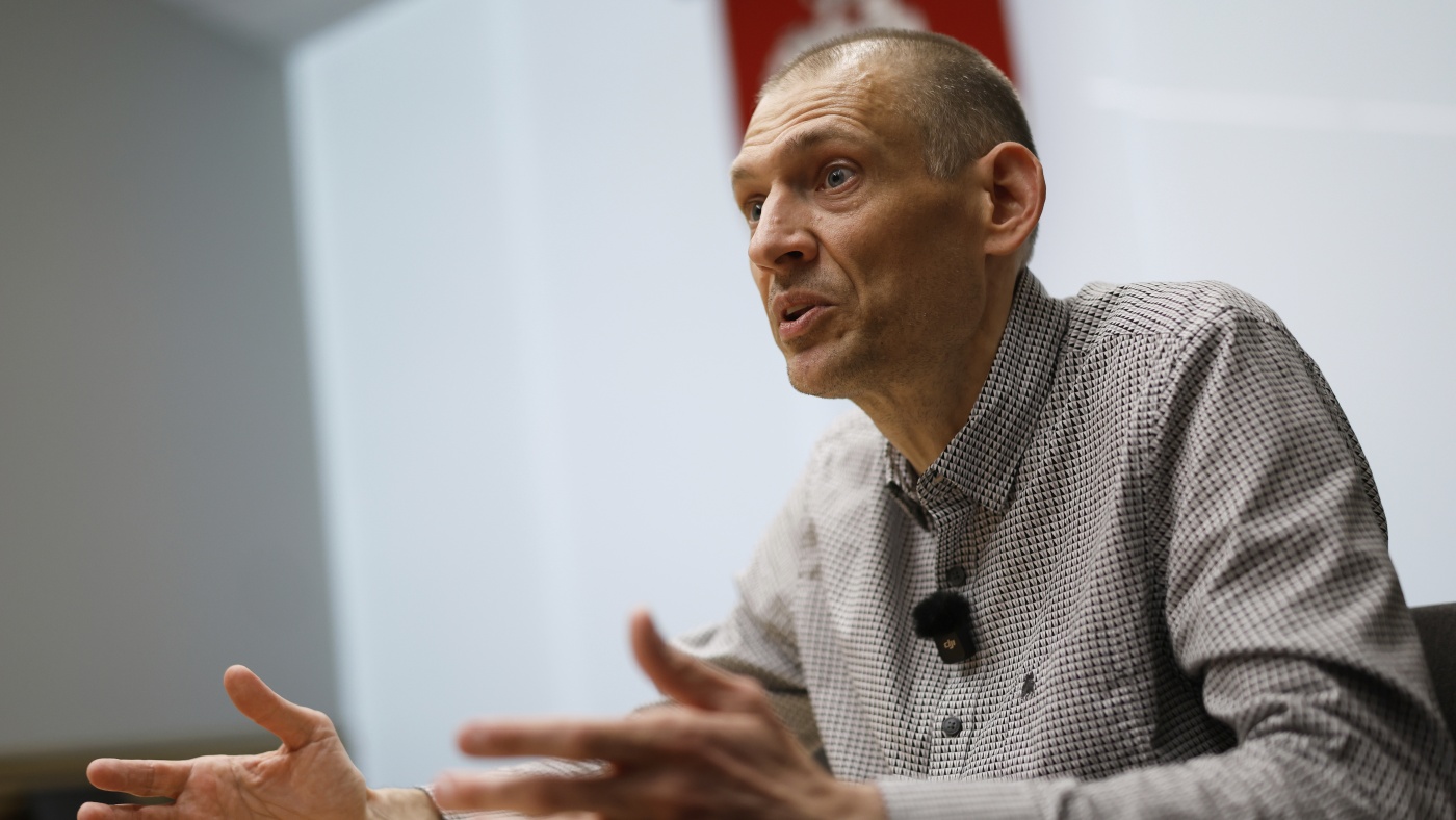 Released Belarusian dissident Tsikhanouski vows to fight on : NPR