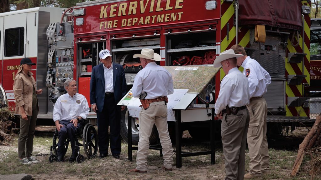 Trump praises Texas disaster response while FEMA's future is murky : NPR