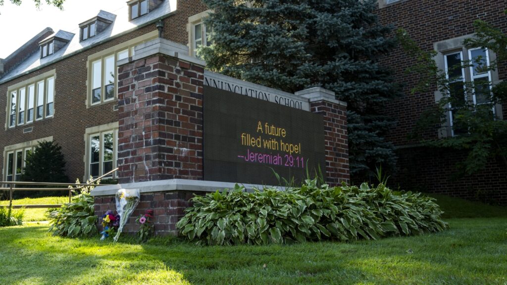 Kids shielded younger kids during church shooting : NPR