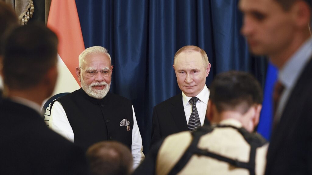 Modi and Putin affirm special relationship as India faces steep US tariffs over Russian oil imports : NPR